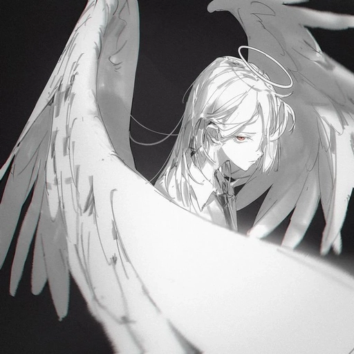 aesthetic angel pfp with white wings