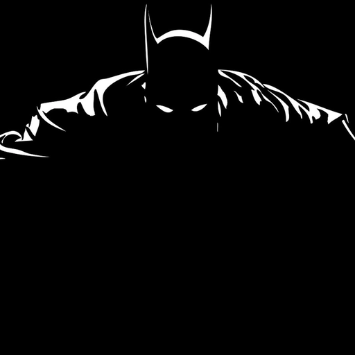 batman pfp black and white photo