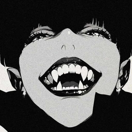 anime black and white aesthetic pfp image