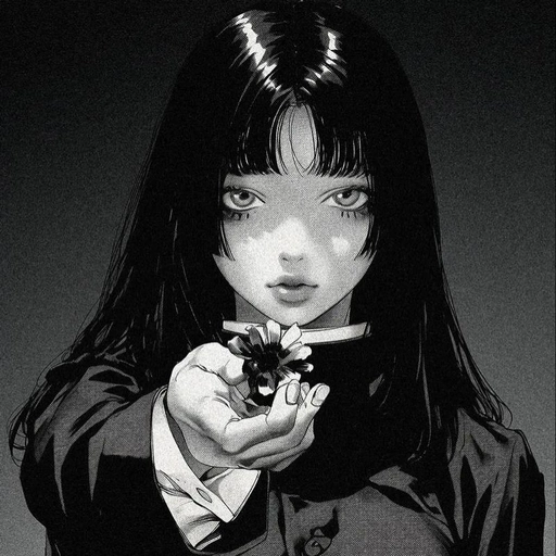 best black and white aesthetic anime pfp image