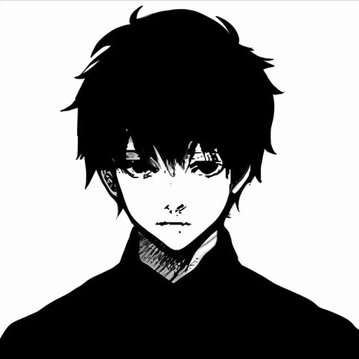 black and white anime pfp aesthetic