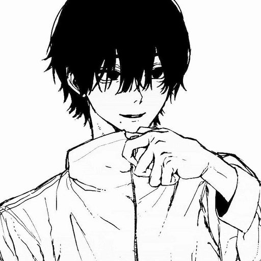 pfp black and white anime cute