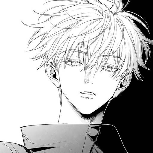 black and white anime pfp cool