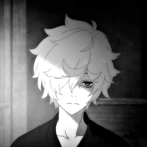 anime couple black and white pfp cute