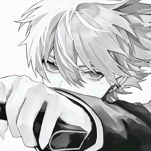 black and white anime pfp aesthetic