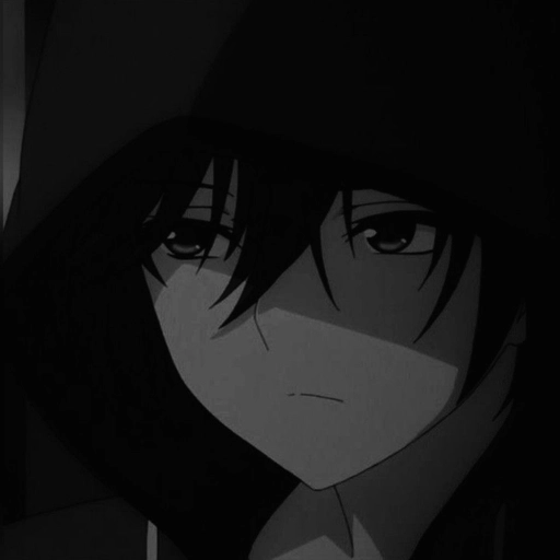 aesthetic black and white anime pfp cute