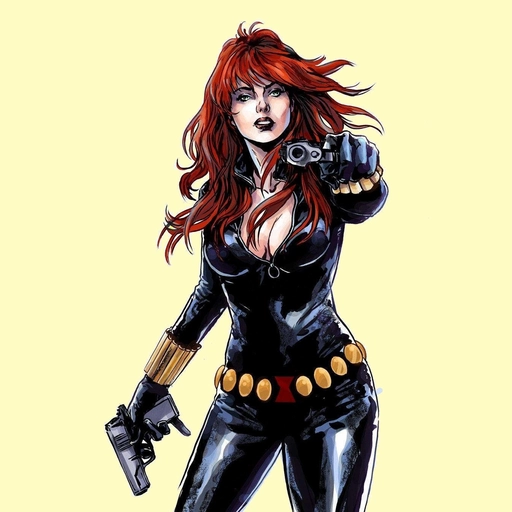 black widow pfp black theme