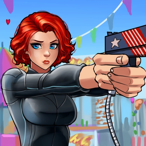 black widow pfp comic art