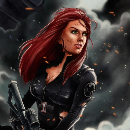 black widow pfp gamer