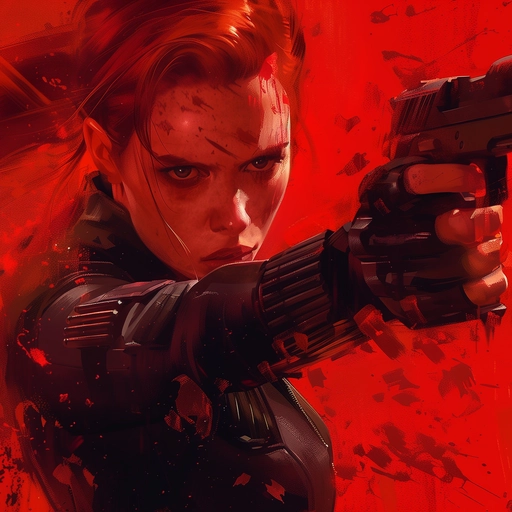 black widow pfp anime