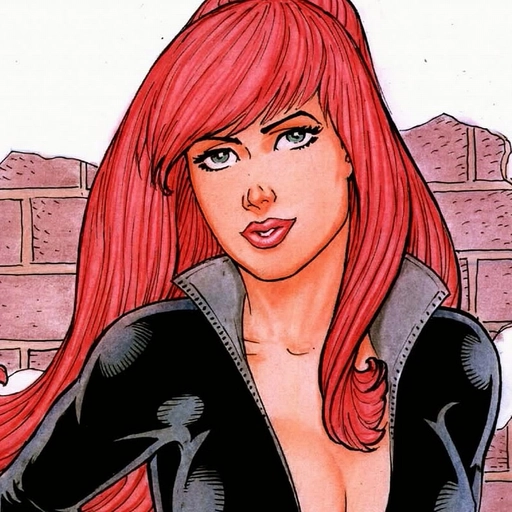 black widow pfp minimal