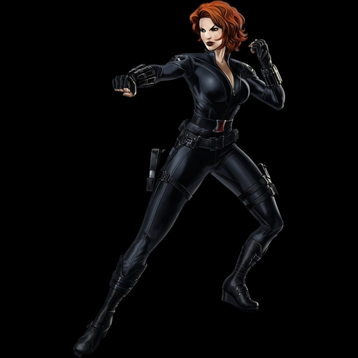 black widow pfp dark
