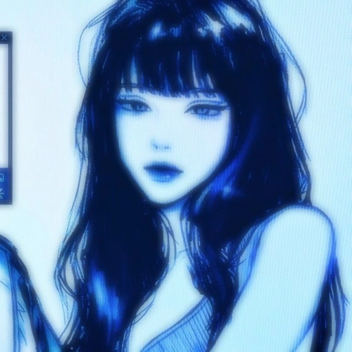 blue anime aesthetic pfp cool