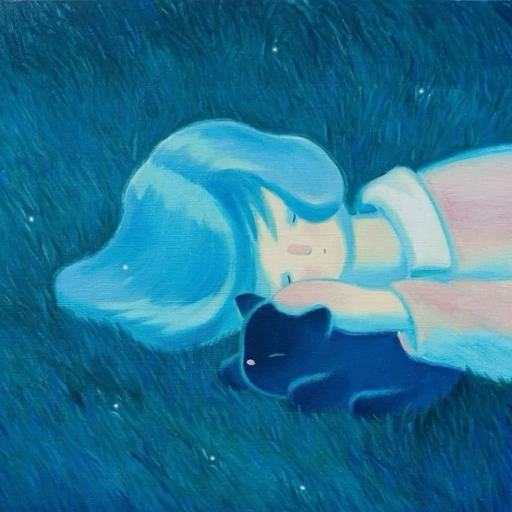 cotton candy pastel blue aesthetic pfp