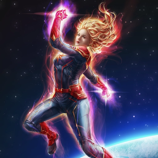 cool captain marvel comic pfp edit