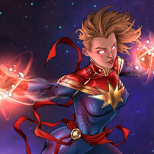 captain marvel profile pic comic style