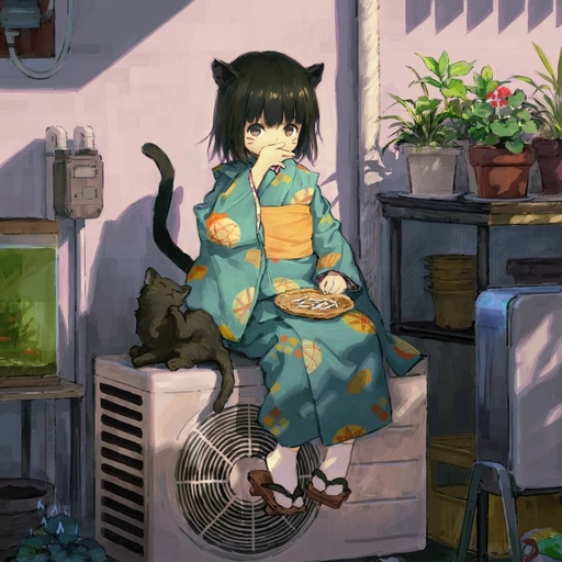 vintage pastel cute anime girl pfp wallpaper 