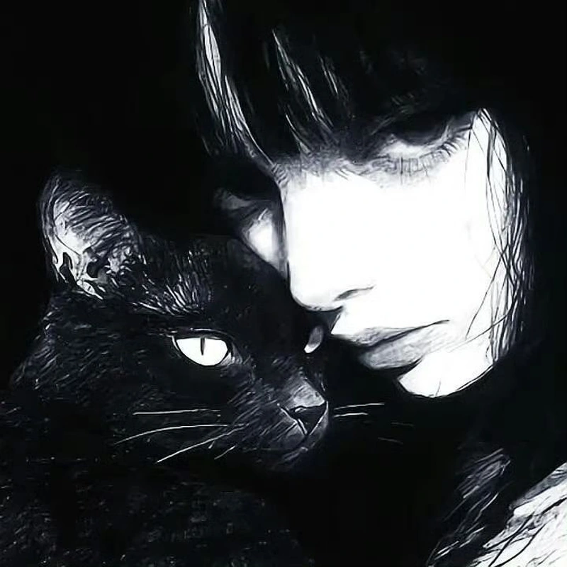 anime-inspired dark aesthetic profile icon