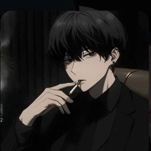 dark anime smoking pfp badass