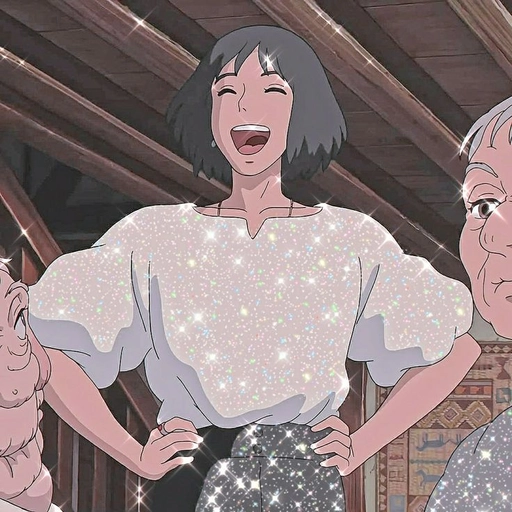 neon glitter anime pfp