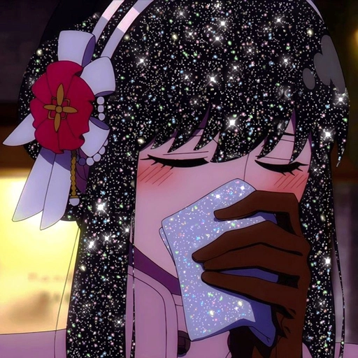 pastel glitter anime pfp