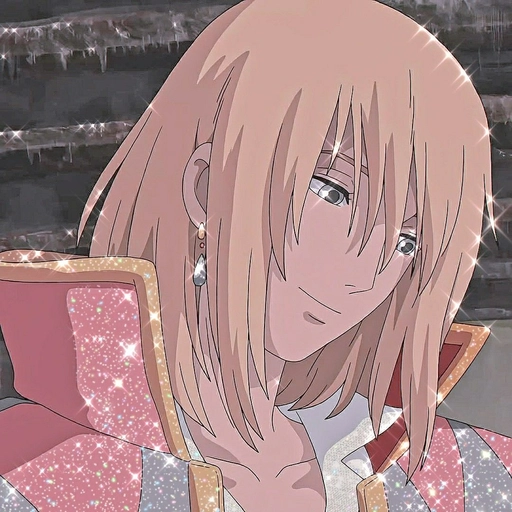 anime pfp with sparkles