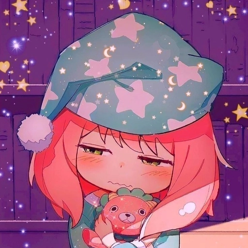 magical anime pfp with glitter