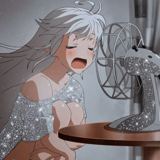 glitter anime pfp soft glow