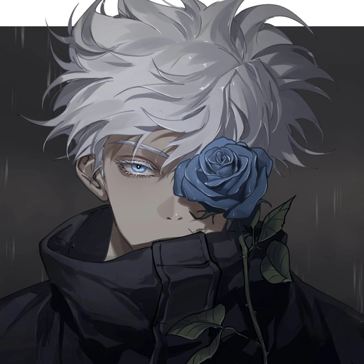 black and white gojo pfp manga