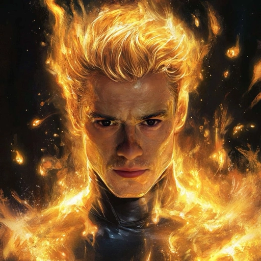 human torch superhero comic pfp