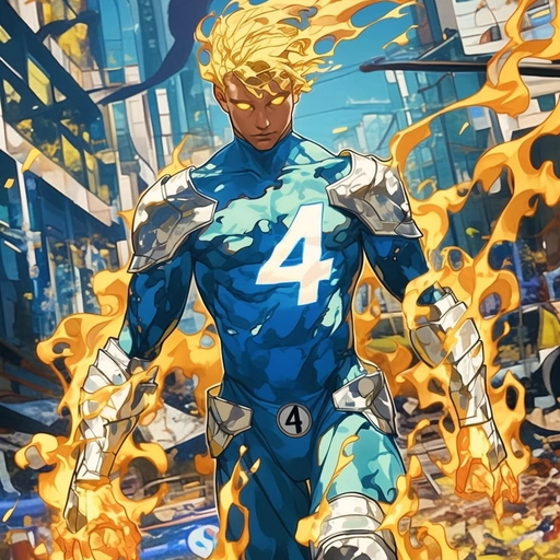 human torch action figure pfp
