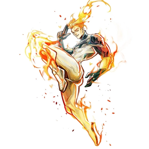 human torch comic pfp