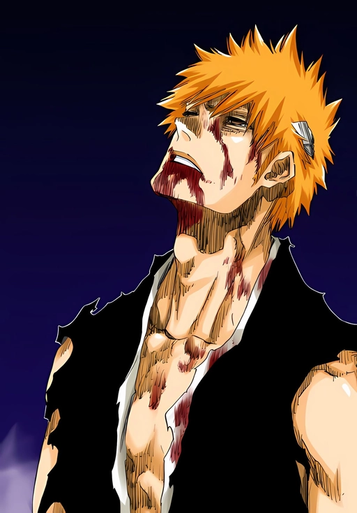 sad ichigo pfp drawing