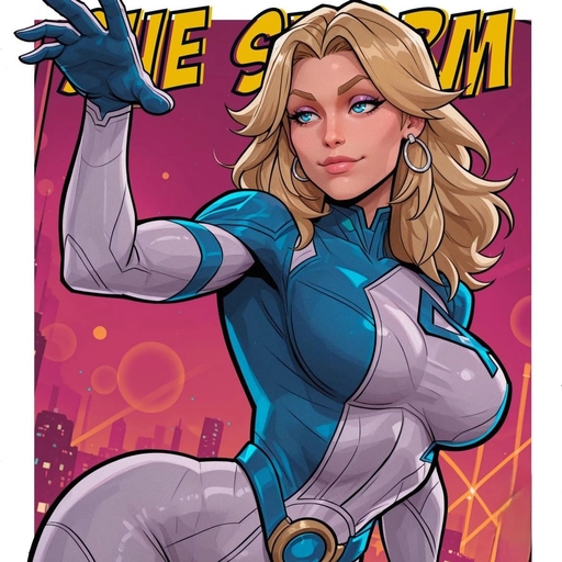 invisible woman action pose pfp