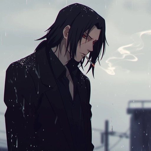 pfp itachi minimal look