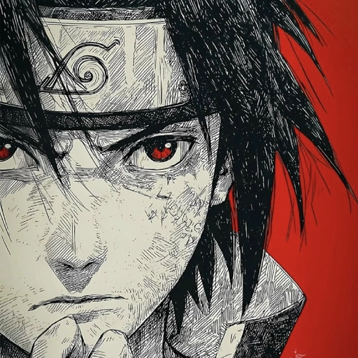 cool itachi pfp drawing
