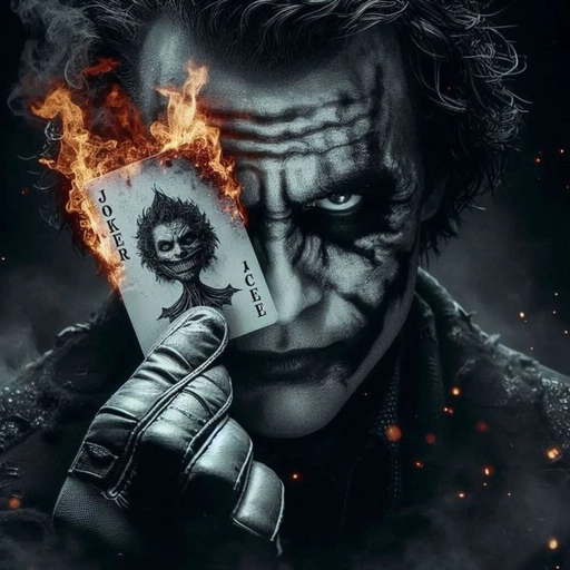 dark joker pfp with smoke