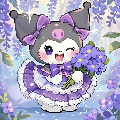 kuromi pfp y2k template