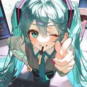 cute miku pfp chibi