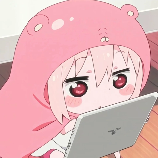 pastel pink anime girl profile