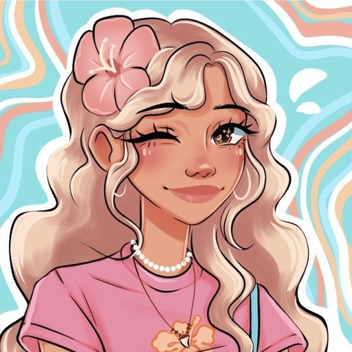 cute preppy pfp pastel style
