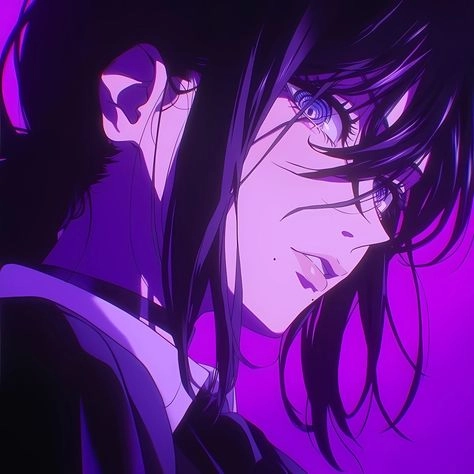 purple anime pfps kawaii