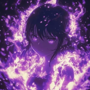 cute purple anime pfp pastel