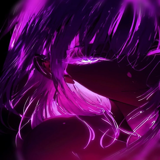 purple anime pfp portrait