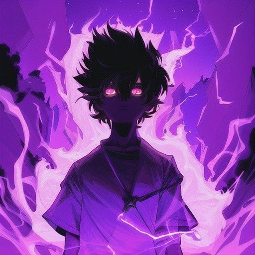 dark purple anime pfp aesthetic