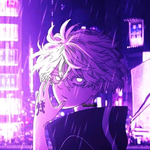 purple anime discord pfp profile