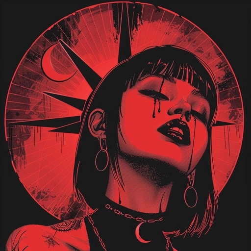 stylish red pfp aesthetic