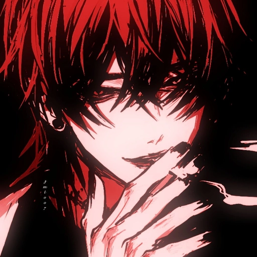 artistic red pfp aesthetic