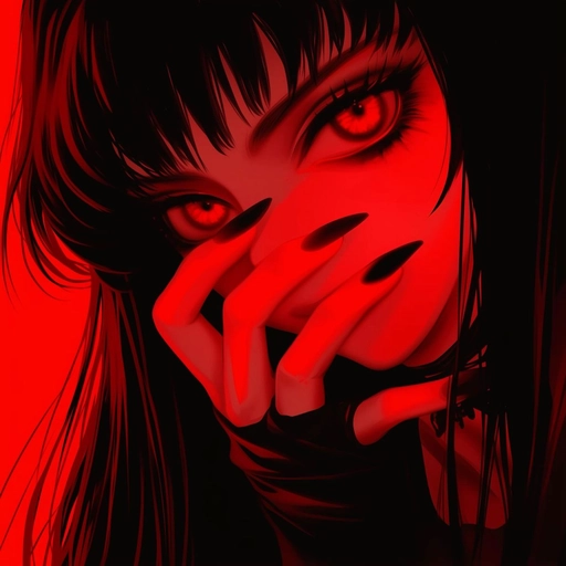 red pfp aesthetic art