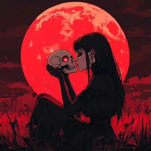 aesthetic red pfp vibe